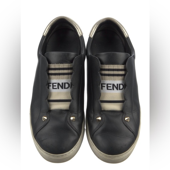 EUC Fendi Leather Accent Studded Sneakers - Picture 1 of 5